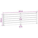 Fence Panel 2 pcs WPC and Aluminium Brown 3429430