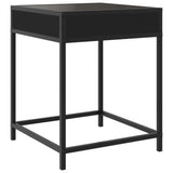 ZNTS Coffee Table with Infinity LED Black 40x40x51 cm 847672