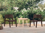 Garden Chair Set of 2 Mocha Polypropylene Standard Ergonomic 317730