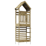 Outdoor Play Tower Natural Solid Impregnated Pinewood 826534