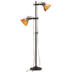 Floor Lamp with 2 Lampshade Multicolour E27 344405