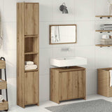 3 Piece Bathroom Furniture Set Artisan Oak Engineered Wood 3328566