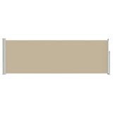 Retractable Side Awning Beige 500 x 100 cm Polyester 42035322