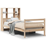 Bookcase Bed without Mattress 100x200 cm Solid Wood Pine 3322233