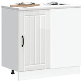 Kitchen Base Cabinet "Lucca" High Gloss White Engineered Wood 854310