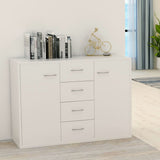 Sideboard White 88x30x65 cm Engineered Wood 800684