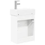 Bathroom Vanity Unit with Tap White 45.5 x 22.5 x 84 cm 889471