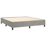ZNTS Bed Frame without Mattress Light Grey Super King Velvet 3121226