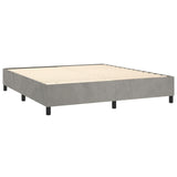 ZNTS Bed Frame without Mattress Light Grey Super King Velvet 3121226