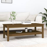 Coffee Table Honey Brown 110x50x40 cm Solid Wood Pine 814277