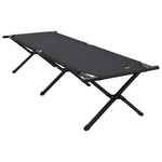 Folding Camping Bed Folding Manual Black Oxford fabric 42003181
