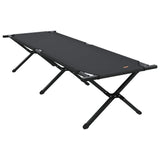 Folding Camping Bed Folding Manual Black Oxford fabric 42003181