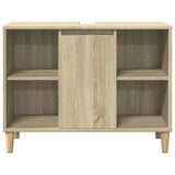 3 Piece Bathroom Furniture Set Sonoma Oak Engineered Wood 3325079