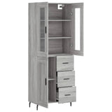 Highboard Grey Sonoma 69,5x34x180 cm Engineered Wood 3198679