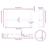 Coffee Table Legs Natural Steel 2 pcs 50x cm Steel 4013263