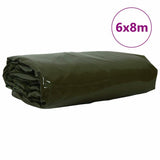 Tarpaulin 650g / m Olive Green 6 x 8 m Canvas with PVC Coating 42017769