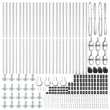 Fence Post with Concrete Base 26 pcs Silver Powder-Coated Steel 3350267