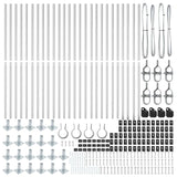 Fence Post Other 26 pcs Silver 3.2 x 3.2 x 83.5 cm Steel 3350267