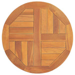 Table Top Solid Teak Wood Round 2.5 cm 50 cm 316154