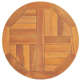 Table Top Solid Teak Wood Round 2.5 cm 50 cm 316154