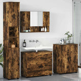 Bathroom Furniture Set 4 pcs Smoked Oak 3393088