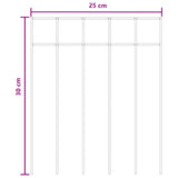 Garden Fence Panel 48 pcs Galvanised Steel Silver 42042945