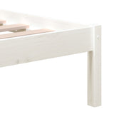 Bed Frame White Solid Pine Wood, Plywood Super King 3101234