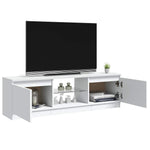 TV Cabinet with LED Lights White 120x30x36 cm 804283
