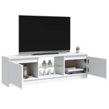 TV Cabinet with LED Lights White 120x30x36 cm 804283