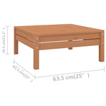 ZNTS 10 Piece Garden Lounge Set Honey Brown Solid Wood Pine 3083482