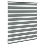 ZNTS Zebra Blind Dark Grey 130x100 cm Fabric Width 125.9 cm Polyester 4014111