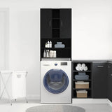Washing Machine Cabinet Black Oak 64x25.5x190 cm 862065