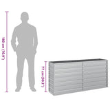 Garden Raised Bed 160x40x77 cm Galvanized Steel Silver 316894