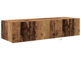 TV Wall Cabinet 2 pcs Old Wood 100 x 35 x 31 cm Engineered Wood 863110