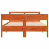Bed Frame without Mattress Wax Brown 140x200 cm Solid Wood Pine 3306188