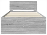 Daybed Manual Grey Sonoma and Black 90 x 200 cm Engineered Wood 3408534
