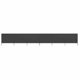 6-panel Wind Screen Fabric 800x160 cm Anthracite 47182
