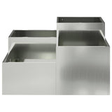 Garden Planter Silver 100 x 100 x 48 cm Galvanised steel 865853