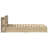 Bed Frame with Storage Sonoma Oak 90 x 200 cm Engineered Wood 3433555