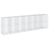 Gabion Basket with Cover 700x100x200 cm Galvanised Iron 3295237