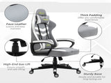 Gaming Chair, Computer Desk Chair with Lumbar Support, Faux Leather Racing Chair with Headrest and T3398P377472