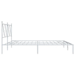 Metal Bed Frame without Mattress with Headboard White 180x200cm 376555