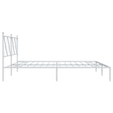 Metal Bed Frame without Mattress with Headboard White 180x200cm 376555