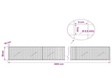 Gabion with 3.5 mm Wire and 5x5 cm Mesh 600x10x50 cm 3462030