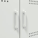 Highboard White 68x39x113 cm Steel 842963