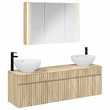Bathroom Cabinet Set 4 pcs Sonoma Oak Engineered Wood 3406625