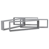 Wall Cube Shelves 4 pcs Grey Sonoma 100x15x30 cm Engineered Wood 815910