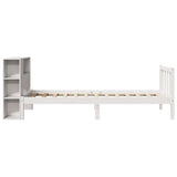 Bookcase Bed without Mattress White 75x190 cm Small Single Solid Wood Pine 3321677
