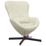 Egg Chair Cream 63 x 73 x 90 cm Velvet 42002765