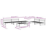 6 Piece Garden Lounge Set Grey Solid Wood Pine 3186615